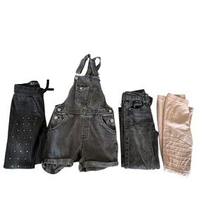 🖤 Girls’ Pants & Overalls Bundle – Size 8 🖤